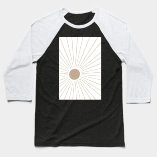 Beige sun line art Baseball T-Shirt